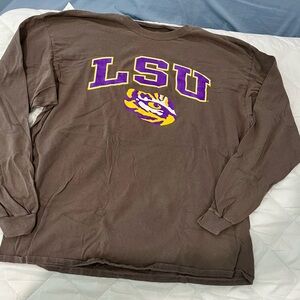 LSU Gray Eye of the Tiger Long Sleeve tee Shirt